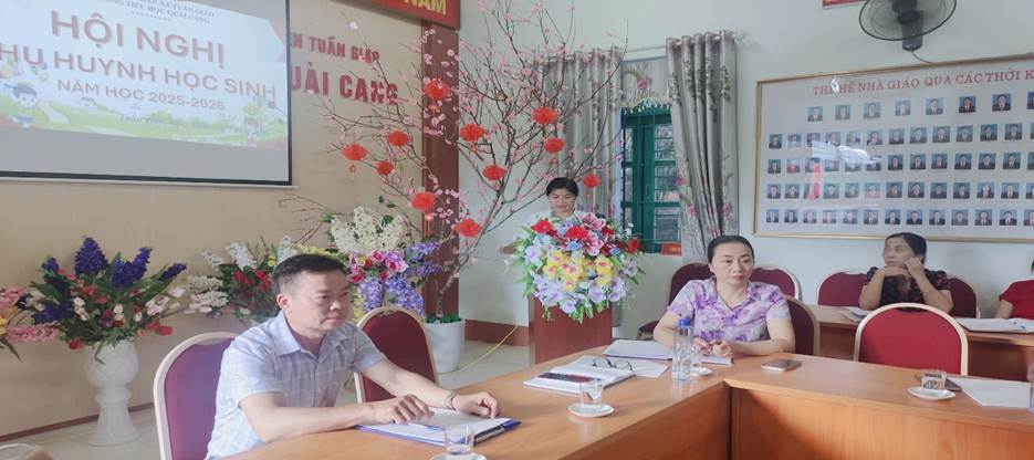 TRƯỜNG TIỂU HỌC QUÀI CANG TỔ CHỨC HỘI NGHỊ BAN ĐẠI DIỆN CHA MẸ HỌC SINH NĂM HỌC 2025-2026
