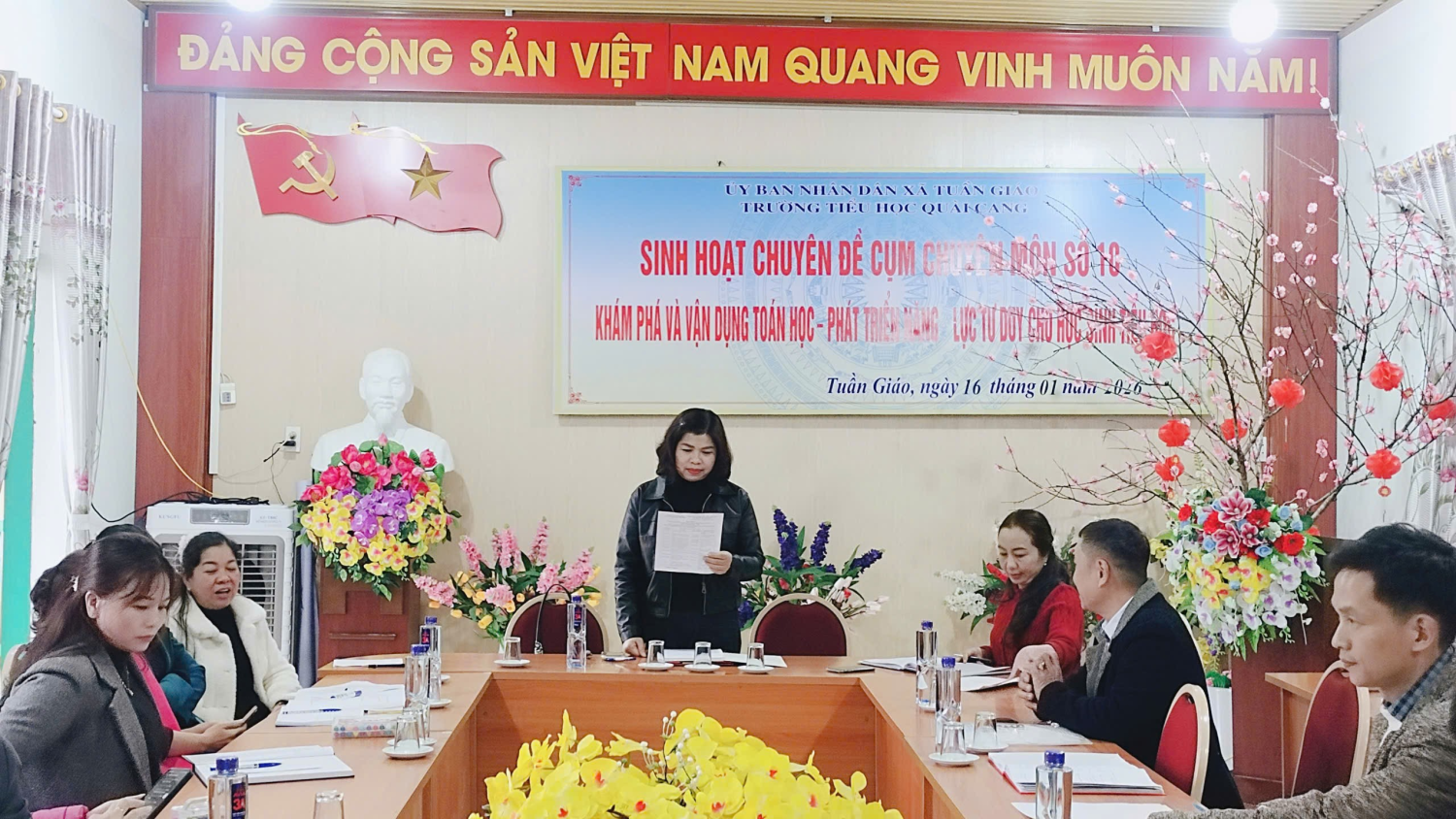 Lan tỏa đổi mới dạy học Toán qua sinh hoạt chuyên môn cụm số 10 tại trường tiểu học Quài Cang